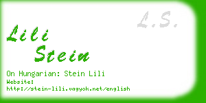 lili stein business card